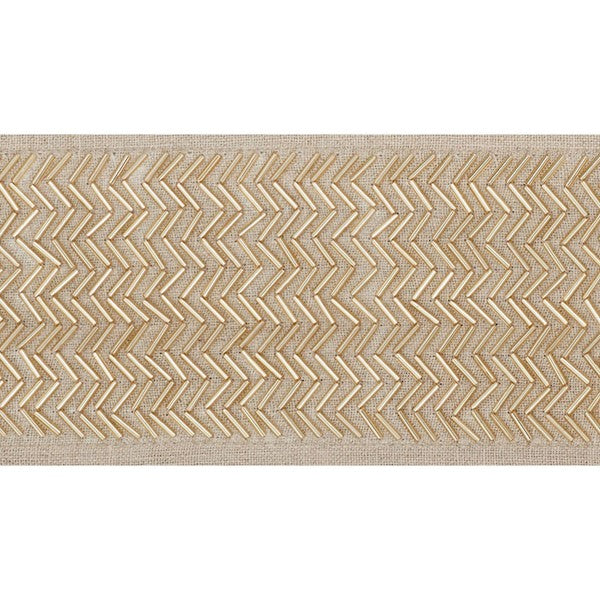 Schumacher Fabric Trim 70680 Hayworth Tape Pale Gold