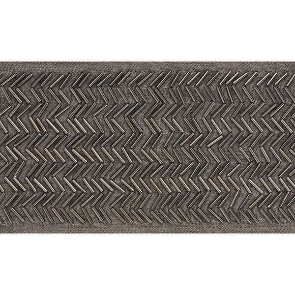 Schumacher Fabric Trim 70681 Hayworth Tape Gunmetal