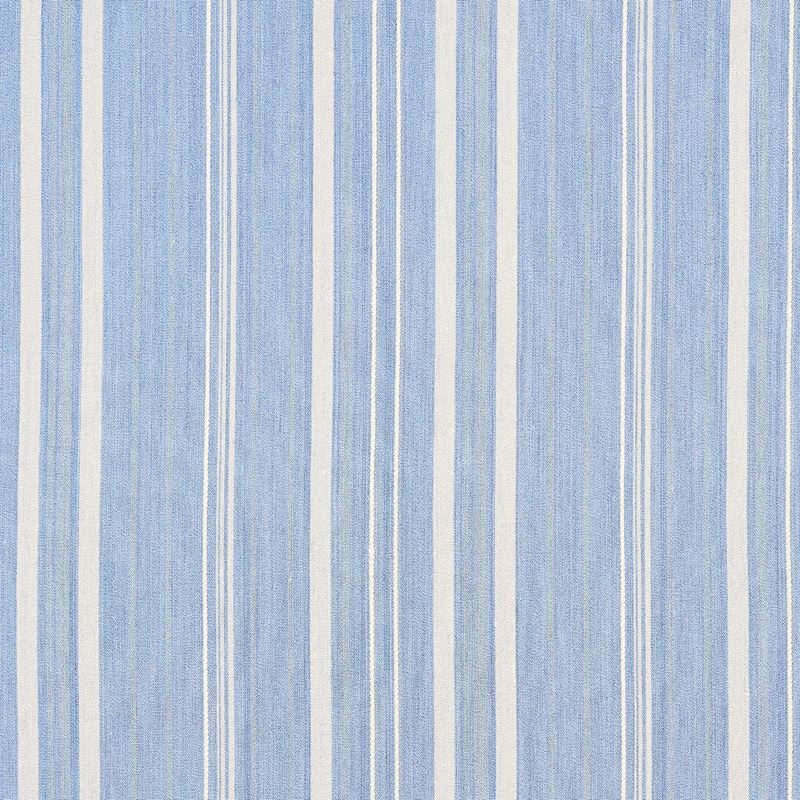 Schumacher Fabric 71883 Cajamarca Stripe Chambray