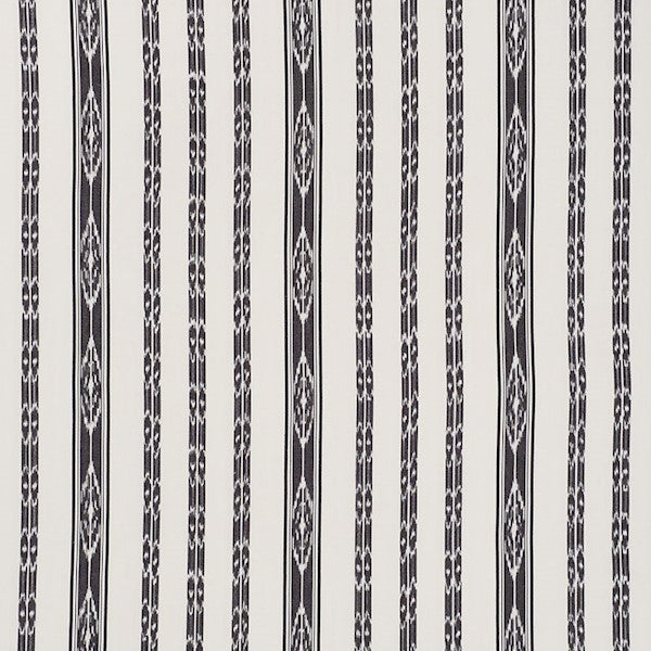 Schumacher Fabric 71982 Mariam Ikat Black