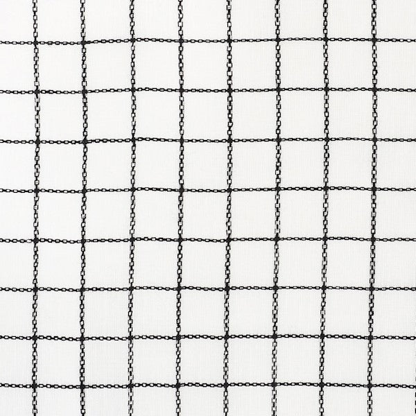 Schumacher Fabric 72082 Agnes Sheer Blackwork