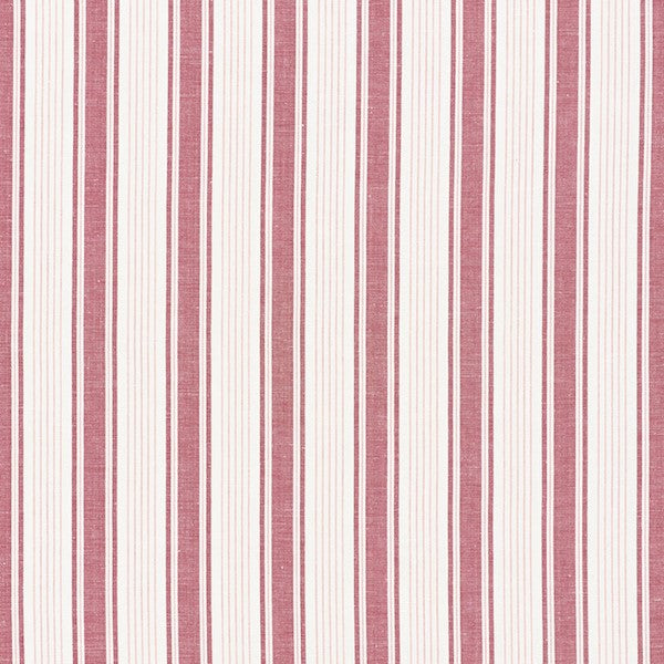 Schumacher Fabric 73004 Ojai Stripe Red