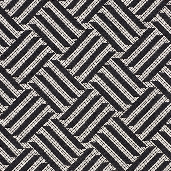 Schumacher Fabric 73451 Cross Hatch Black