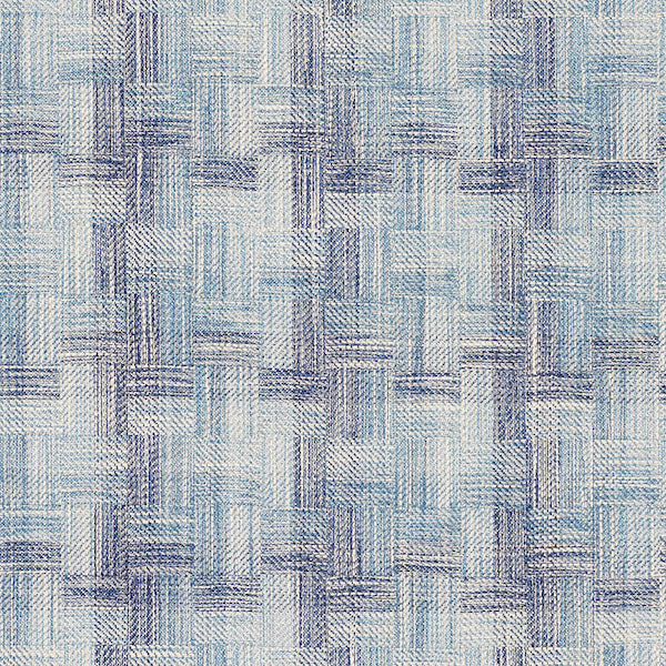 Schumacher Fabric 73740 Boro Plaid Indigo