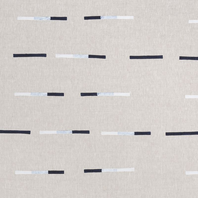 Schumacher Fabric 74031 Overlapping Dashes Navy