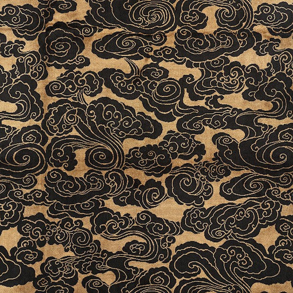 Schumacher Fabric 74060 Sozan Velvet Gold & Onyx