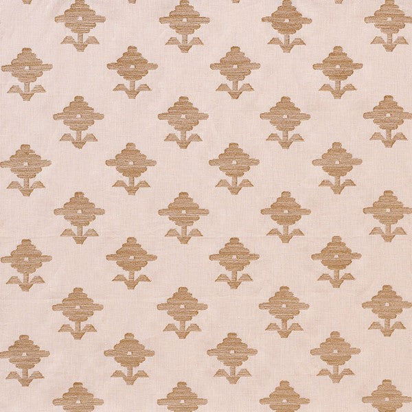 Schumacher Fabric 74161 Rubia Embroidery Blush