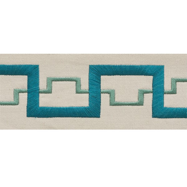 Schumacher Fabric Trim 74351 Turret Tape Peacock