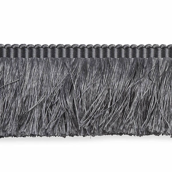 Schumacher Fabric Trim 74593 Francois Silk Brush Fringe Grey