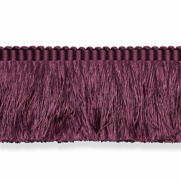 Schumacher Fabric Trim 74595 Francois Silk Brush Fringe Eggplant