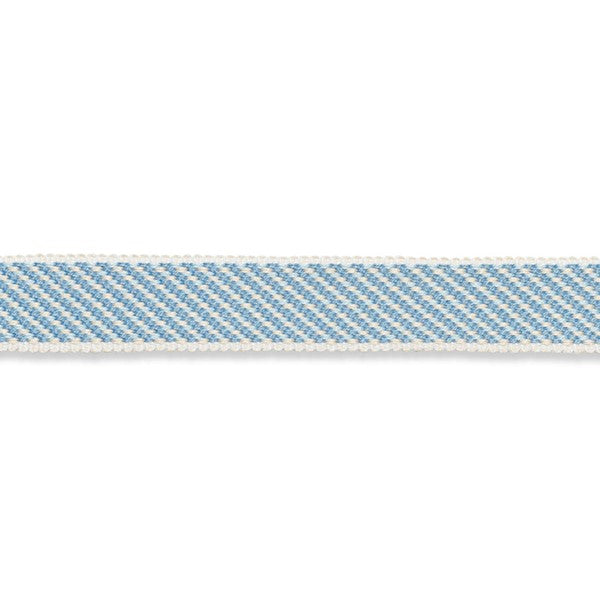 Schumacher Fabric Trim 74842 Winston Cotton Braid Narrow Sky