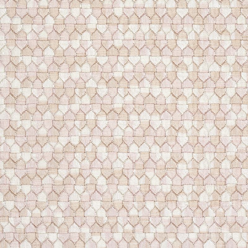 Schumacher Fabric 75124 Ivins Embroidery Blush