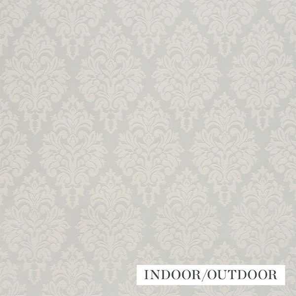 Schumacher Fabric 75412 Dauphine Damask Indoor/Outdoor Mineral