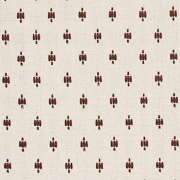 Schumacher Fabric 75533 Barlow Light Brown On Ivory