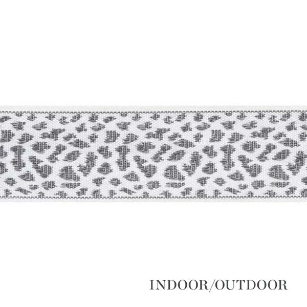 Schumacher Fabric Trim 75855 Leopard Tape Grey