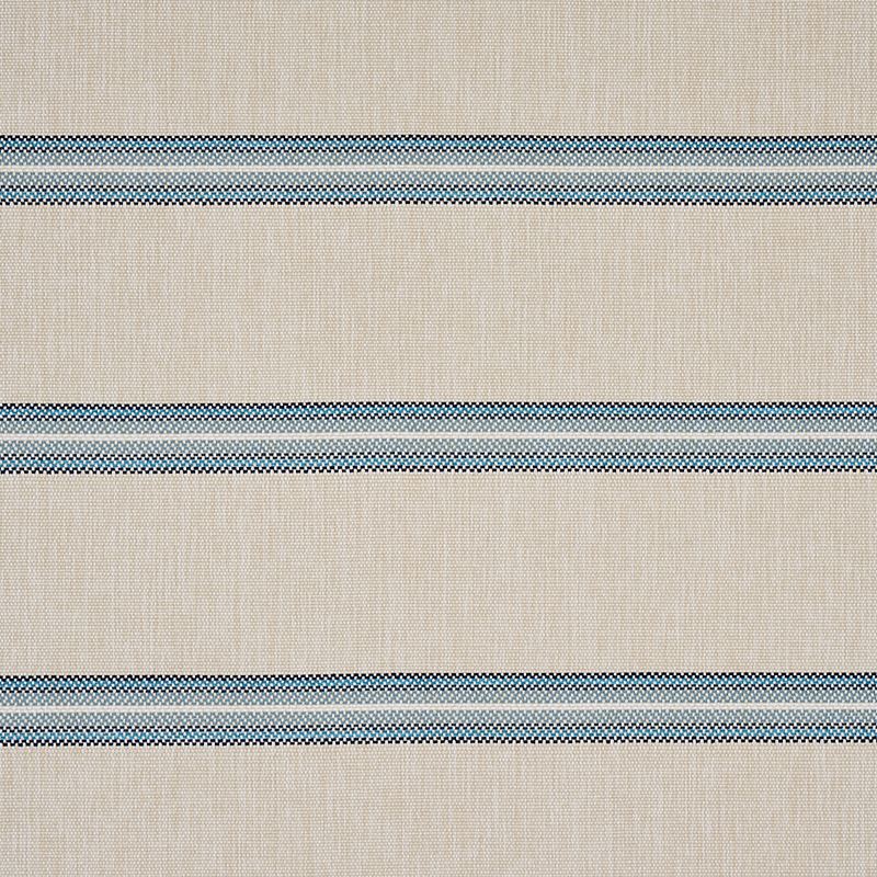 Schumacher Fabric 75973 Garden Stripe Indoor/Outdoor Blue