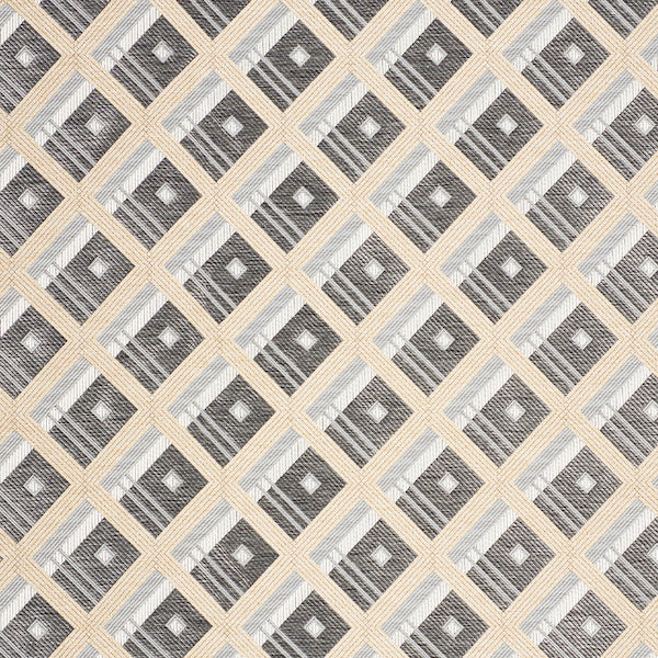 Schumacher Fabric 76011 Legrad Argyle Charcoal