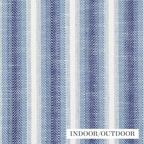 Schumacher Fabric 76660 Colada Stripe Blue