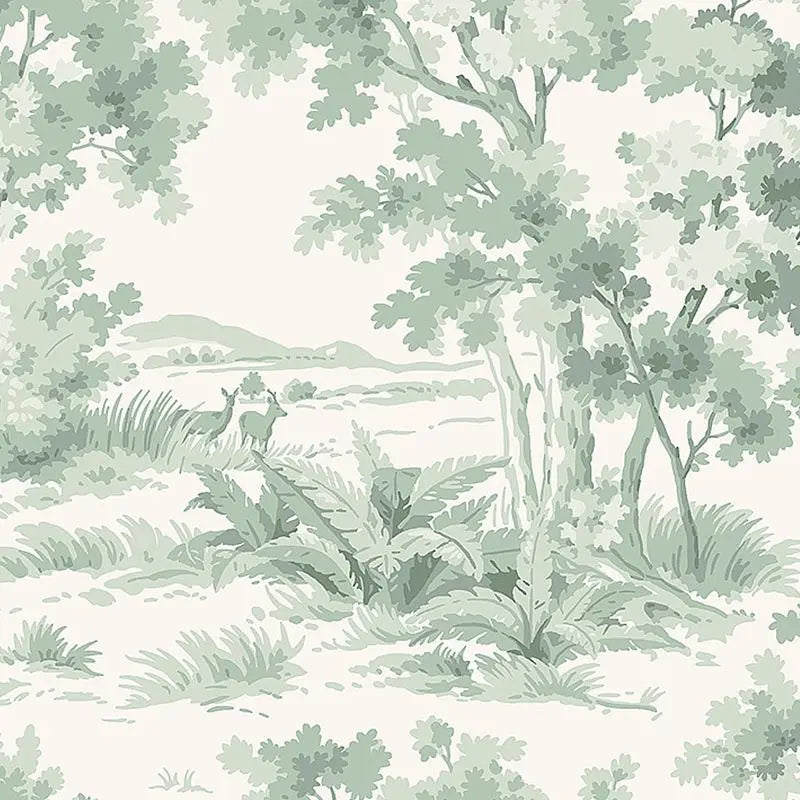 Schumacher Wallpaper 7678 Countryside Morning Green