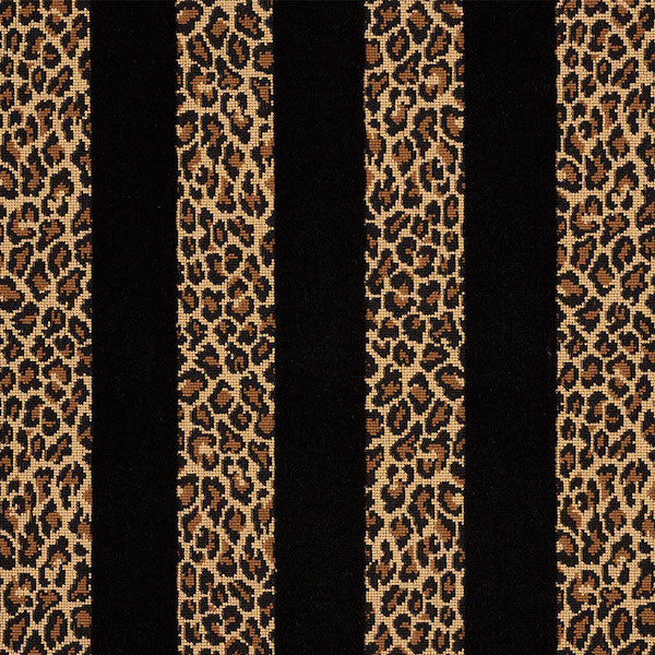 Schumacher Fabric 77142 Guepard Stripe Velvet Black