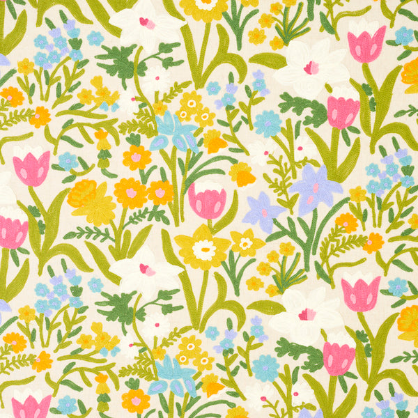 Schumacher Fabric 78291 Crewel Garden Multi