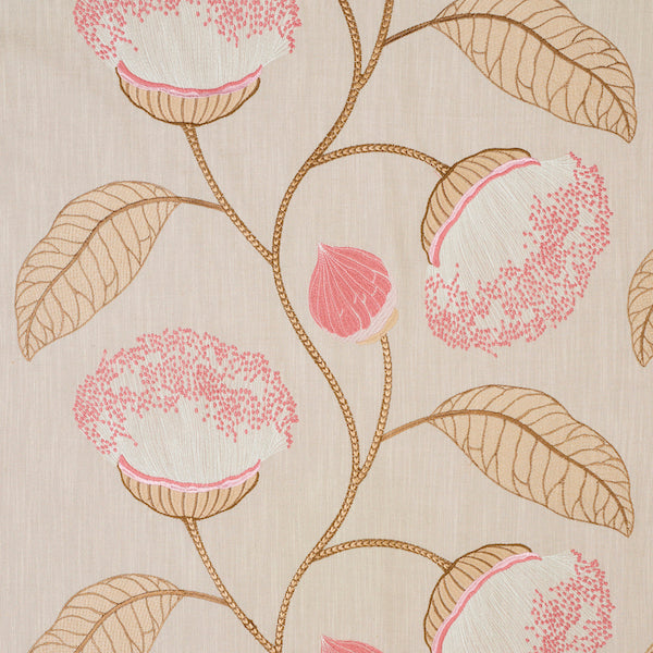 Schumacher Fabric 78302 Celinda Embroidery Blush