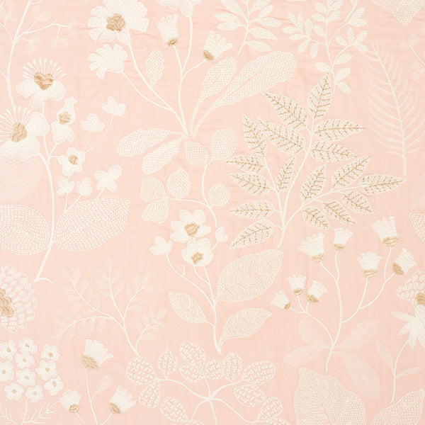 Schumacher Fabric 78310 Emaline Embroidery Blush