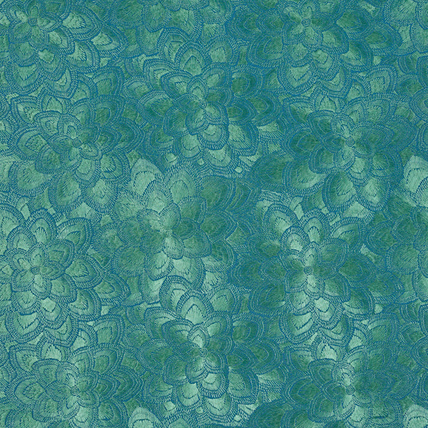 Schumacher Fabric 78342 Lotus Embroidery Jade