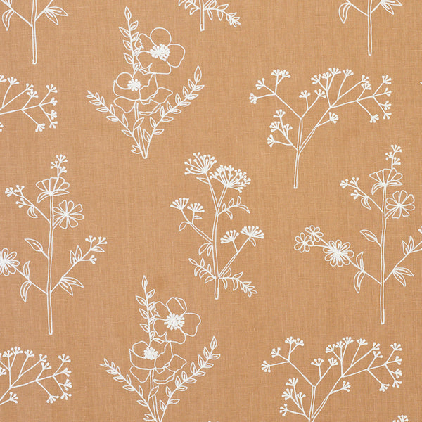 Schumacher Fabric 78361 Lisbeth Embroidery Camel