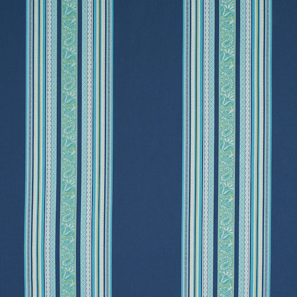 Schumacher Fabric 78602 Markova Stripe Navy