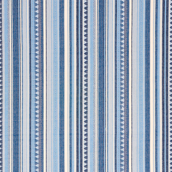 Schumacher Fabric 78731 Zuni Stripe Blue
