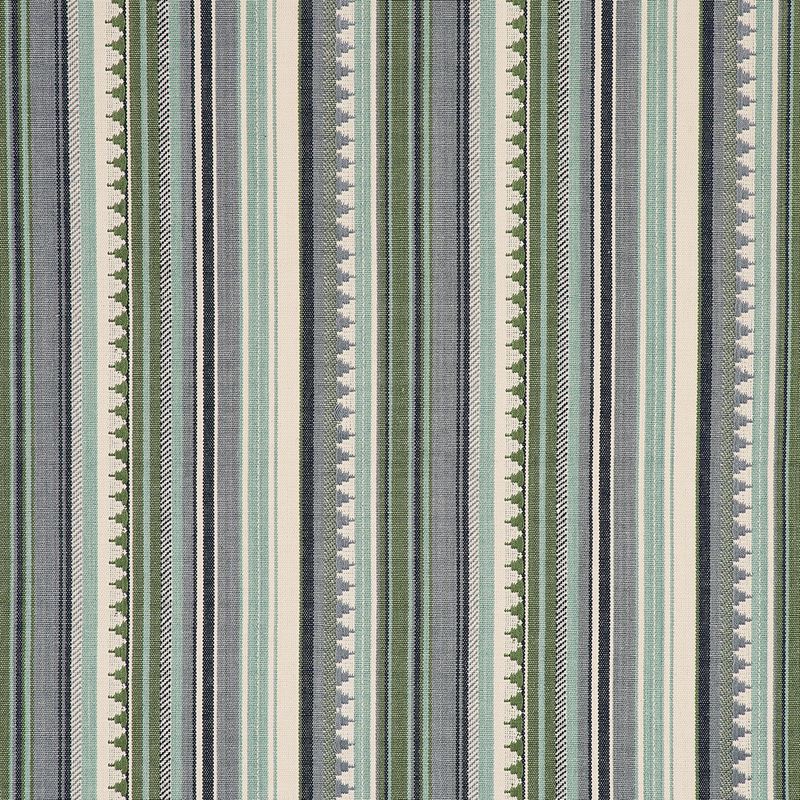 Schumacher Fabric 78733 Zuni Stripe Aqua