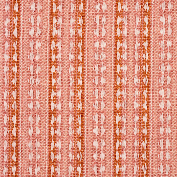 Schumacher Fabric 79082 Tarnby Stripe Coral