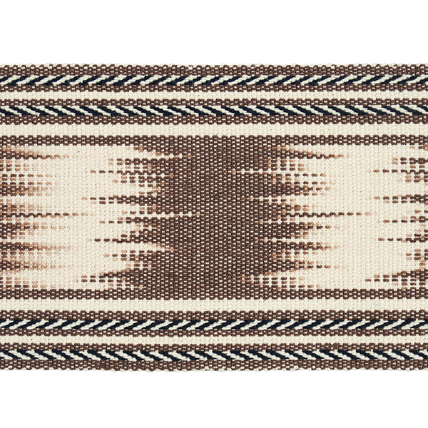 Schumacher Fabric Trim 79302 Banyan Ikat Tape Brown