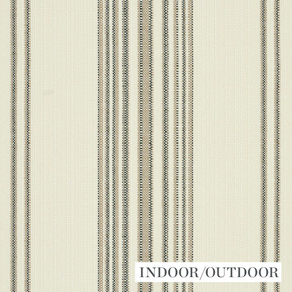 Schumacher Fabric 79331 Solana Stripe Indoor/Outdoor Stone