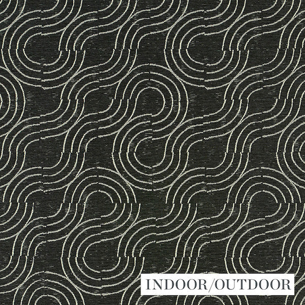 Schumacher Fabric 79400 Alma Indoor/Outdoor Carbon