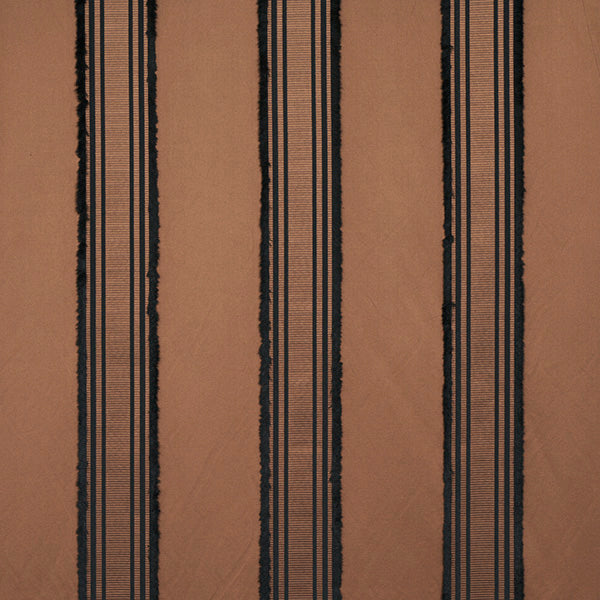 Schumacher Fabric 79451 Senza Satin Stripe Brown