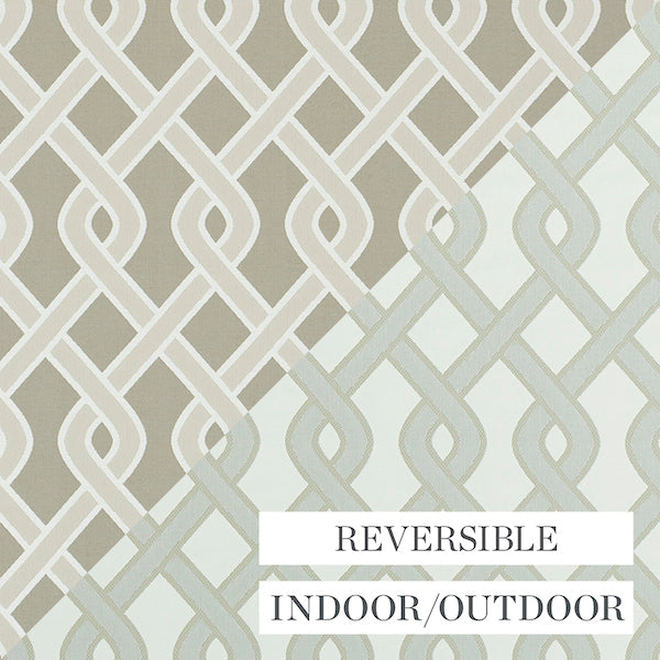 Schumacher Fabric 79572 Cleo Trellis Indoor/Outdoor Neutral