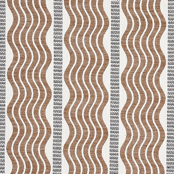 Schumacher Fabric 79942 Sina Stripe Brown