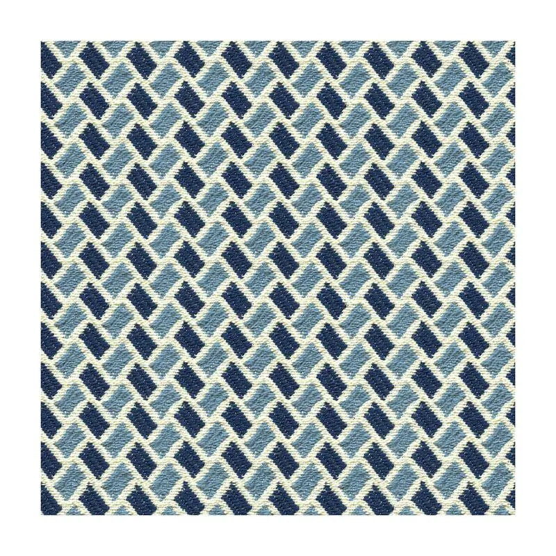 Brunschwig & Fils Fabric 8015112.5 New Briquetage Sky/Indigo