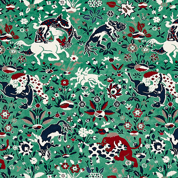 Schumacher Fabric 80170 Saint Ambrose Velvet Jade