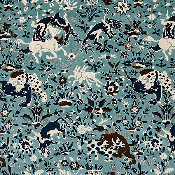 Schumacher Fabric 80171 Saint Ambrose Velvet Cadet