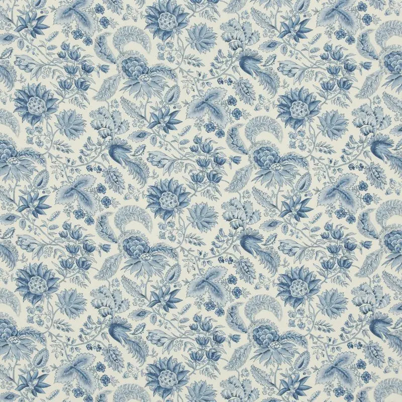 Brunschwig & Fils Fabric 8017111.5 Gwendoline Print Blue