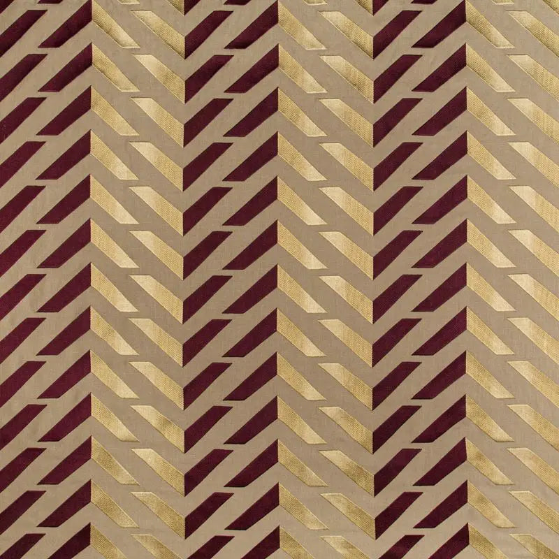 Brunschwig & Fils Fabric 8017128.9094 Les Vagues Emb Plum/Gold