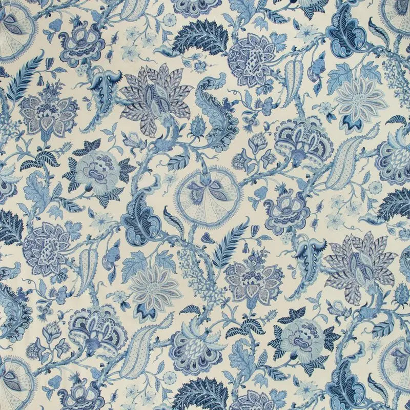 Brunschwig & Fils Fabric 8019128.50 Saranda Print Blue