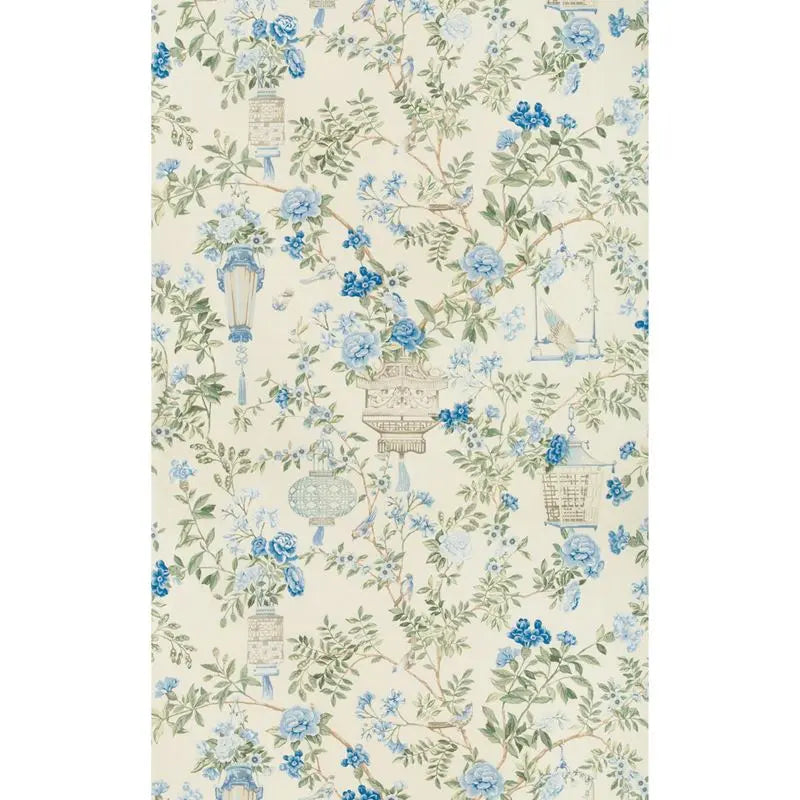 Brunschwig & Fils Fabric 8019137.153 Jardin Fleuri Print Delft