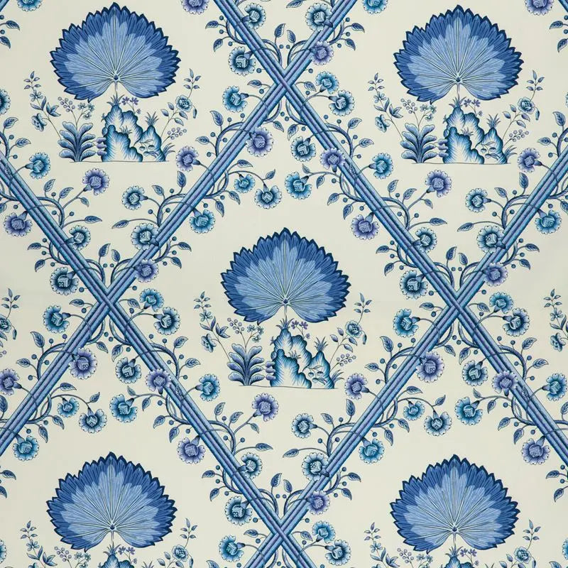 Brunschwig & Fils Fabric 8020123.5 Loire Print Blue