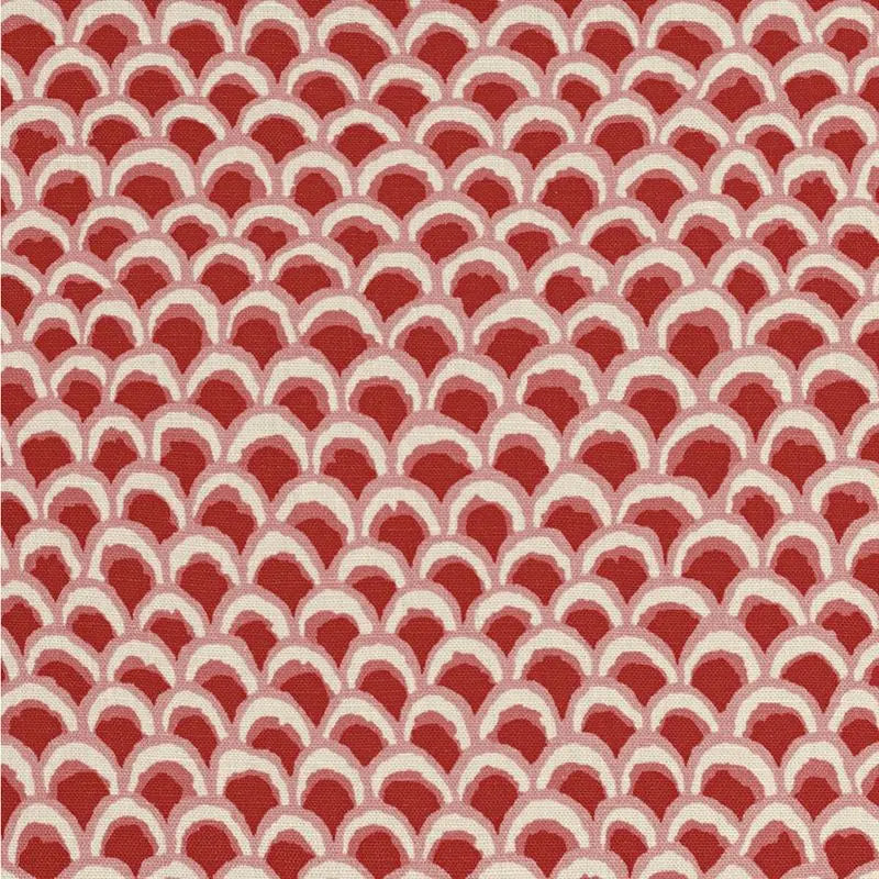 Brunschwig & Fils Fabric 8020126.19 Pave Ii Print Red