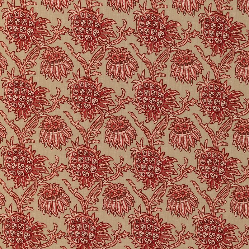 Brunschwig & Fils Fabric 8020129.19 Brassac Print Red