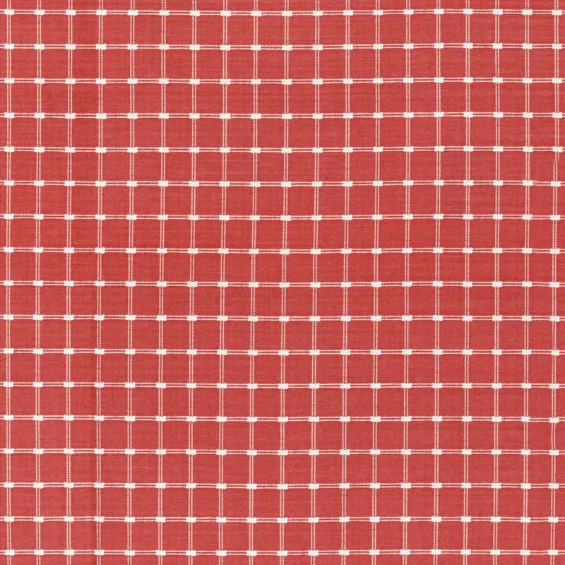 Brunschwig & Fils Fabric 8022116.19 Lison Check Red